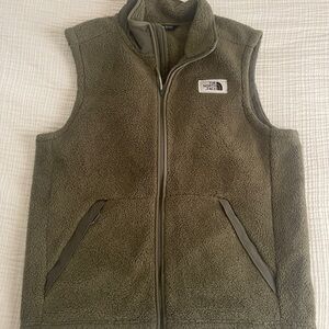 The North Face Olive Green Fleece Vest men’s size large